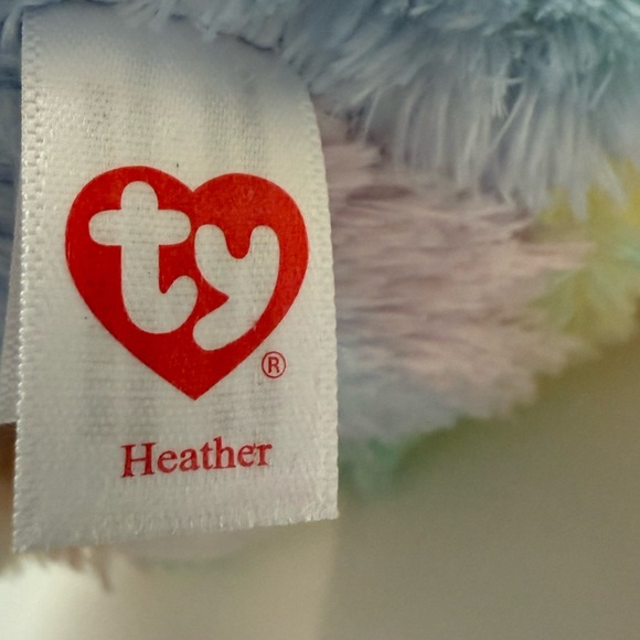 Multicolor Unicorn Cat Plush - Heather (Ty Beanie Boo) - Picture 12 of 12